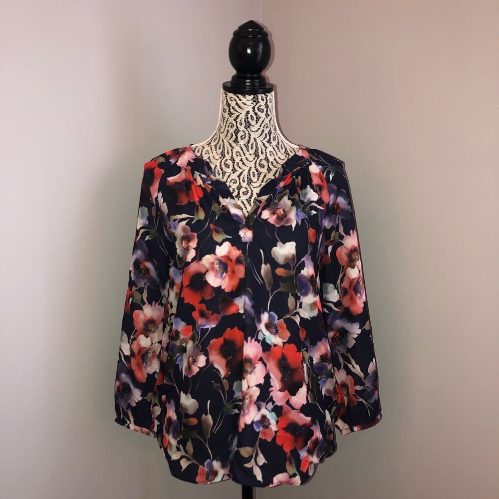 Willi Smith Floral Pattern Blouse